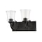 Z-Lite Halliwell 2 Light Vanity, Bronze And Clear Seedy 461-2V-BRZ - alternate 5